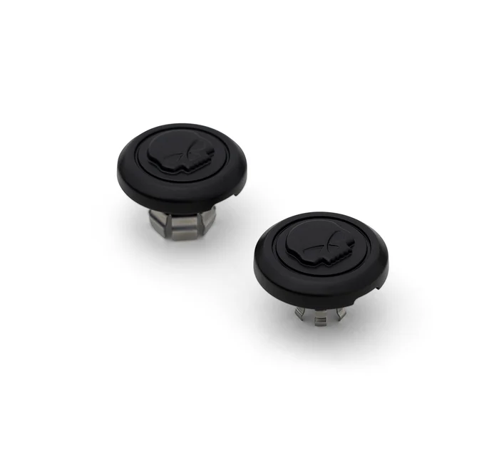 Willie G Skull Front Axle Nut Covers - Black