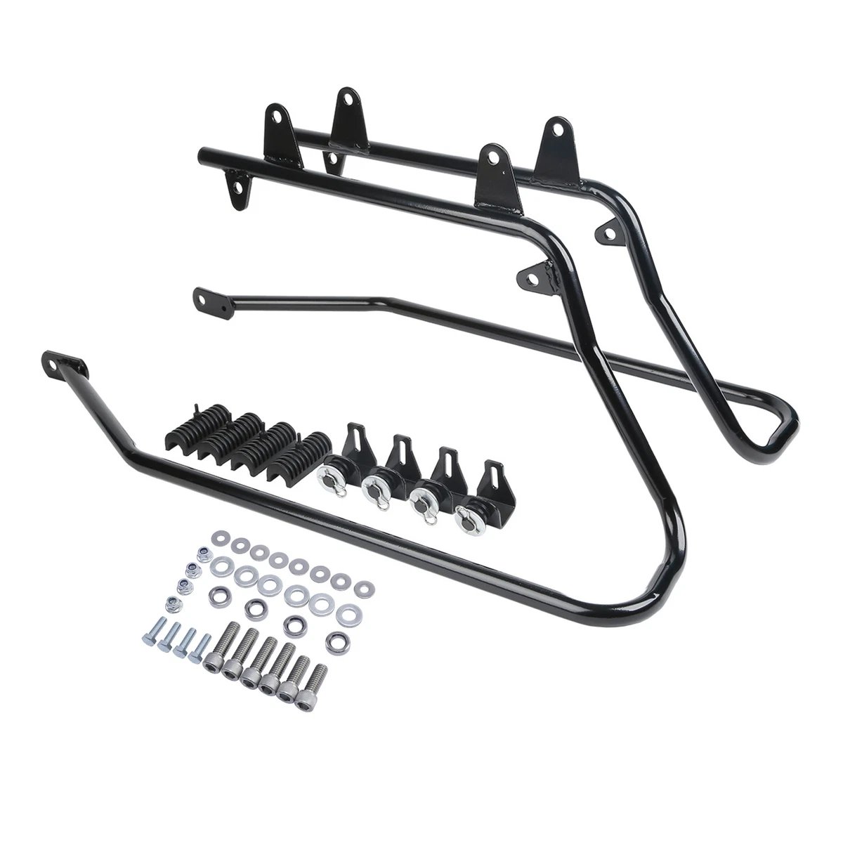 5" Hard Saddle Bags 5x7" Speaker Lid Bracket Fit For Harley Softail 84-17 Black