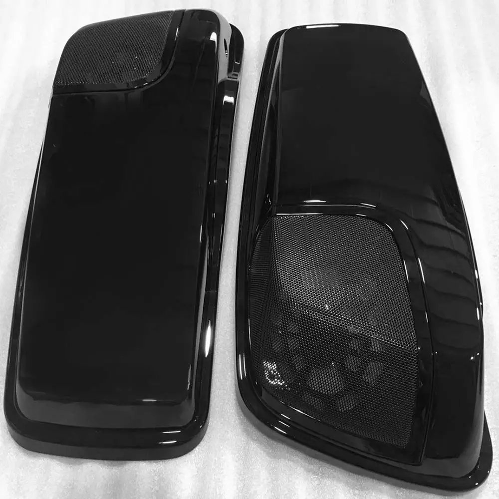 Fit For 2014 2020 Harley Touring Road King Saddlebag 5" X 7" Speakers Lids Cover - Image 2