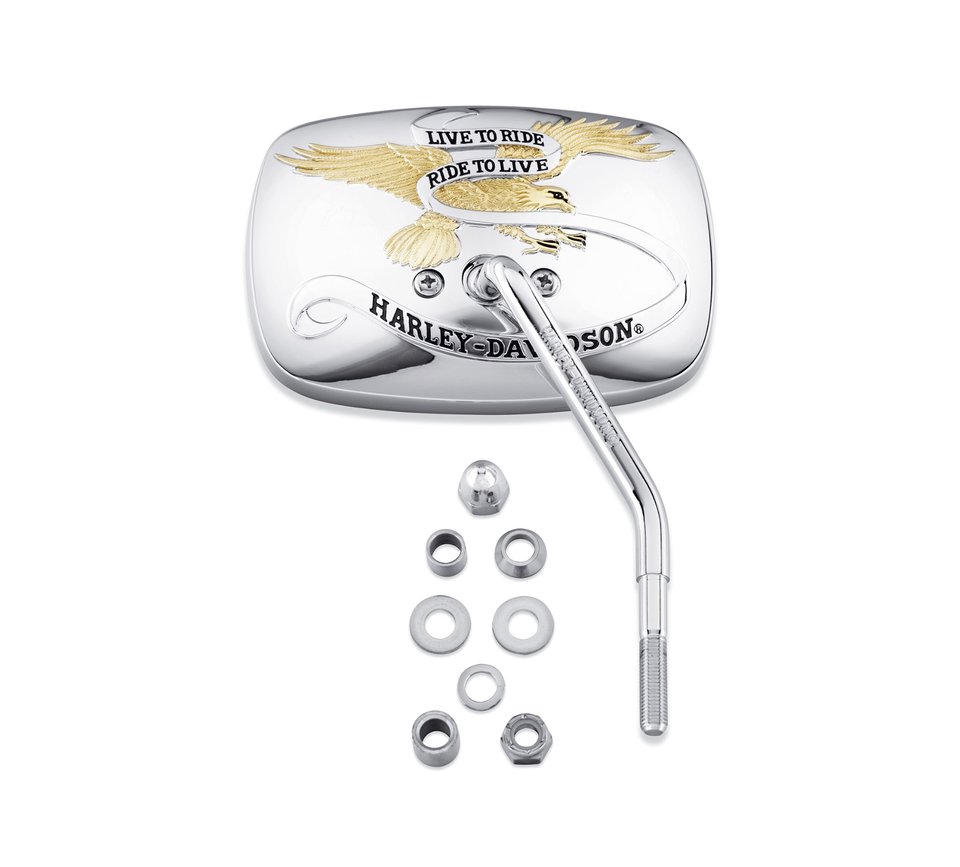 Live to Ride One-Piece Short Sterm Mirror - Right Side - 91864-90T by Harley-Davidson