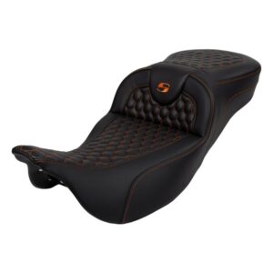 Saddlemen Roadsofa HC Honeycomb 2-Up Seat For Harley side view