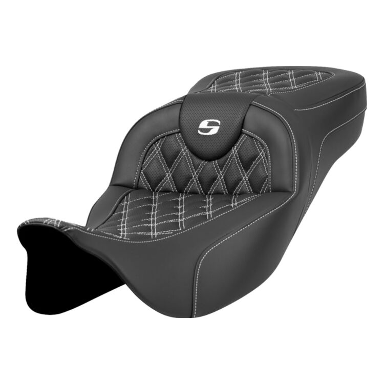 Saddlemen Roadsofa LS Lattice Stitch 2-Up Seat For Harley Touring 2008-2025 - Image 3