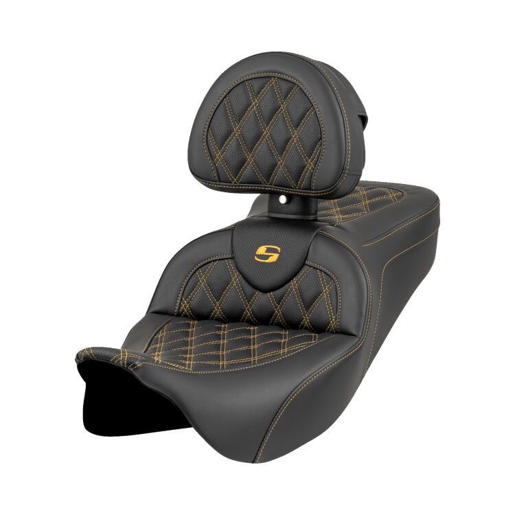 Saddlemen Roadsofa LS Lattice Stitch 2-Up Seat For Harley Touring 2008-2025 - Image 2