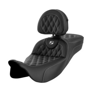 Saddlemen Roadsofa LS Lattice Stitch 2-Up Seat For Harley Touring 2008-2025