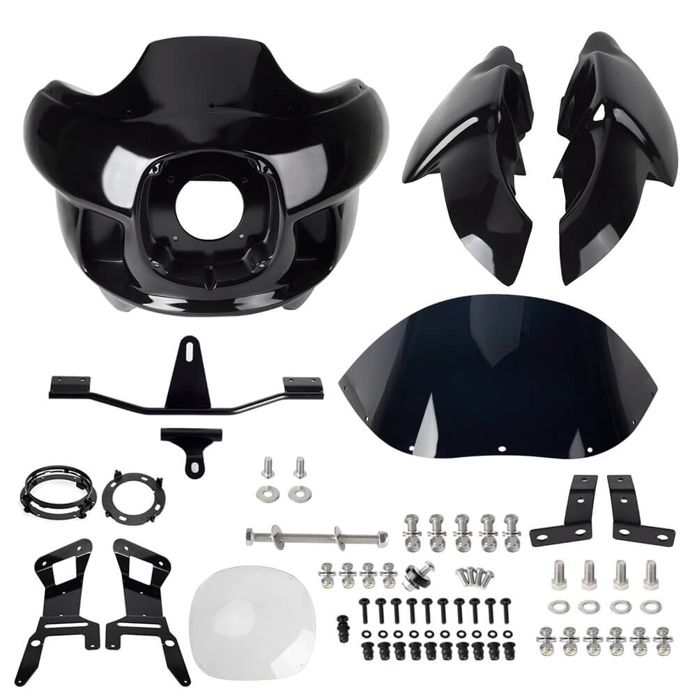 FXR FXRT FXRP FXRD Club Style Upper Lower Fairings For Harley Dyna Street Bob Low Rider S Wide Glide Sports Glide 2006-2017