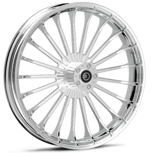 Turbine Chrome Wheels for Harley Touring Street Glide 2010–2013 – Front & Rear 18" Chrome Wheel Set