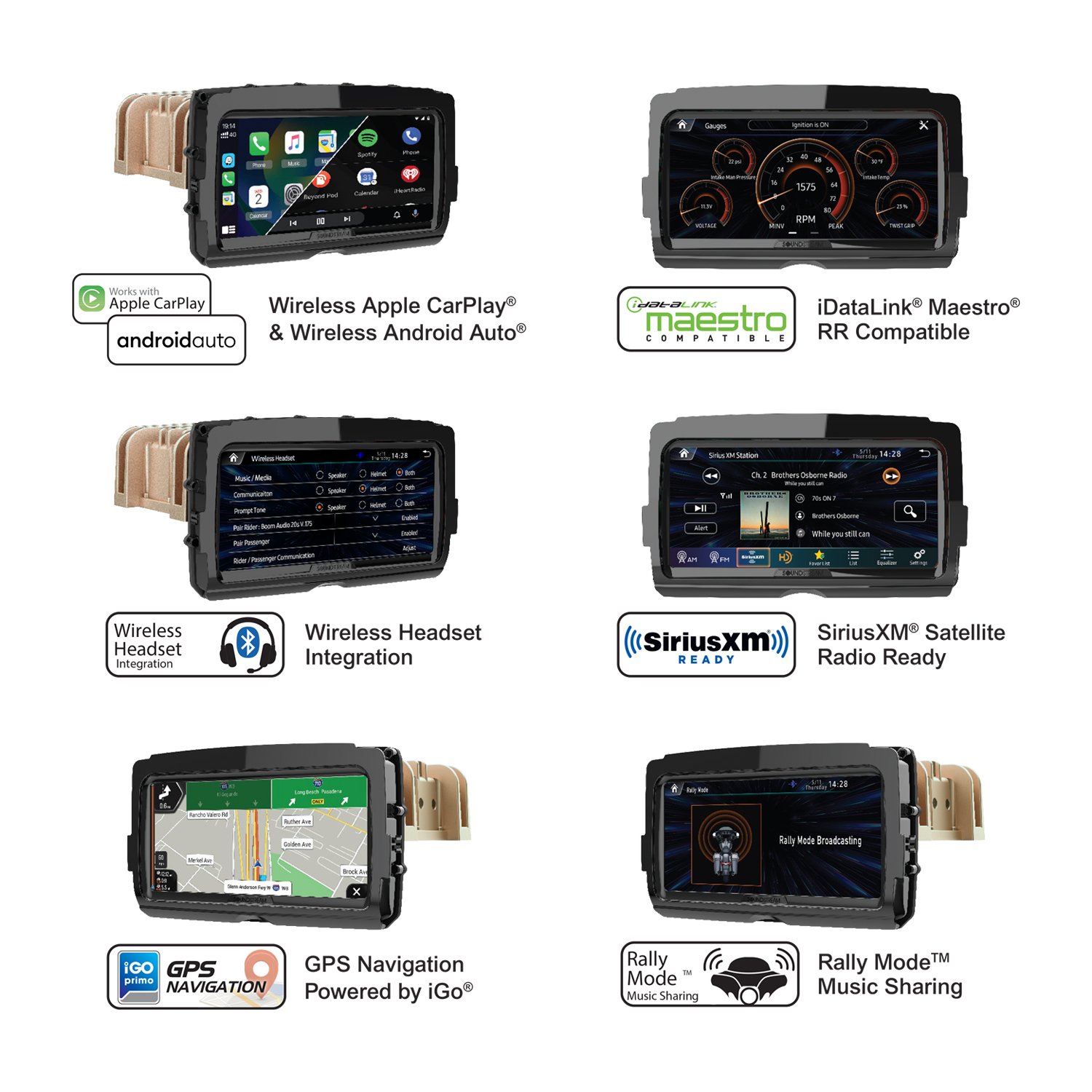 SoundStream V2 8” Plug & Play Headunit for '14–23 Harley-Davidson® Touring - Image 2
